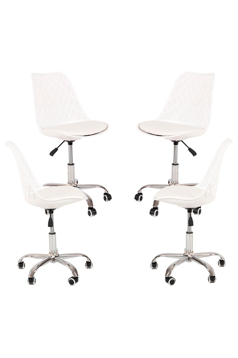Pack 4 sillas mima office - blanco