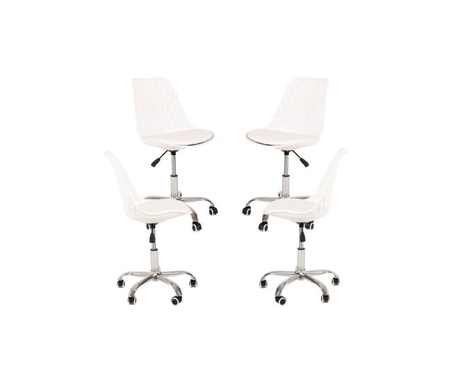 Pack 4 sillas mima office - blanco