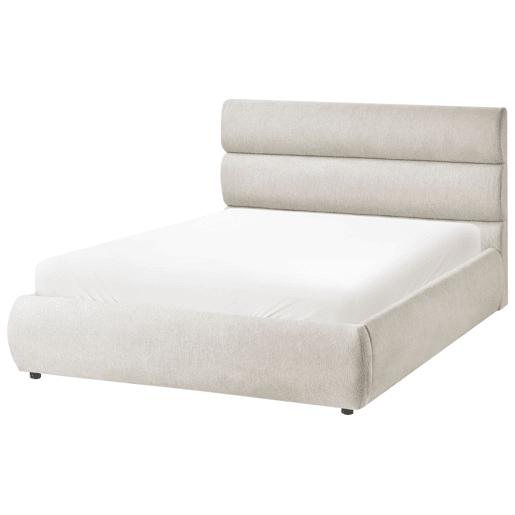 Cama baú Linho sintético BONIFACIO 140 x 200 cm Cinzento