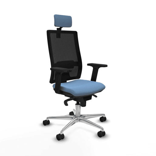 Cadeira de escritório com apoio para a cabeça Piqueras y Crespo 2D086N2 Azul celeste