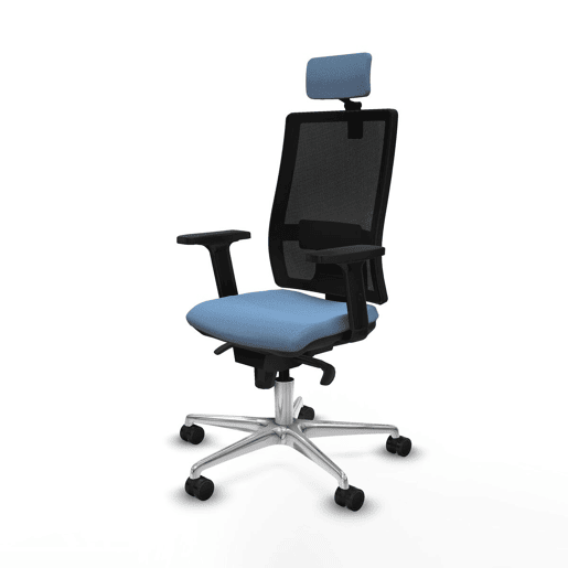 Cadeira de escritório com apoio para a cabeça Piqueras y Crespo 2D086N2 Azul celeste
