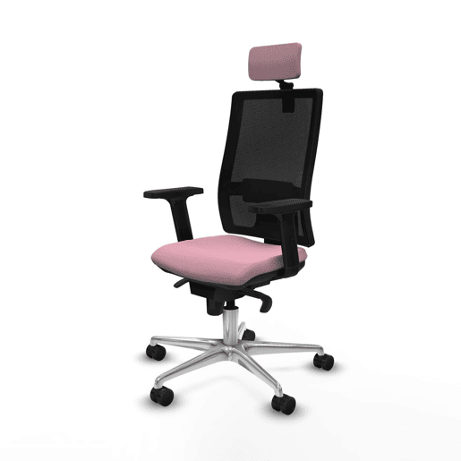 Cadeira de escritório com apoio para a cabeça Piqueras y Crespo 2D086N2 Cor de Rosa