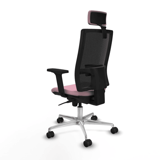 Cadeira de escritório com apoio para a cabeça Piqueras y Crespo 2D086N2 Cor de Rosa