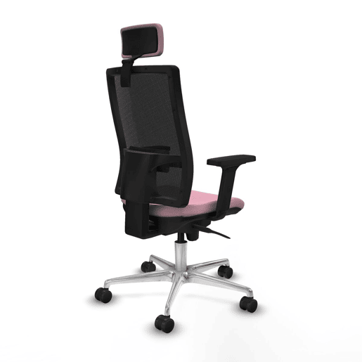 Cadeira de escritório com apoio para a cabeça Piqueras y Crespo 2D086N2 Cor de Rosa