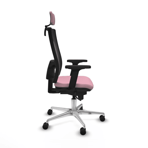 Cadeira de escritório com apoio para a cabeça Piqueras y Crespo 2D086N2 Cor de Rosa