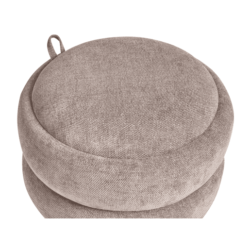 Pufe com arrumação HAWLEY Chenille Taupe 40 cm 40 cm 41 cm