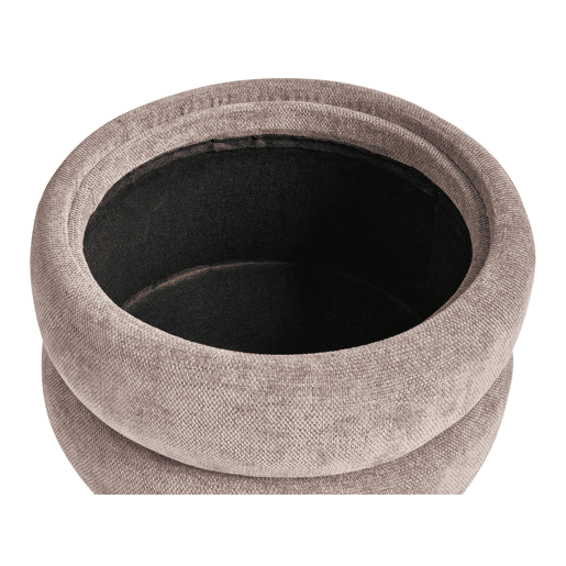 Pufe com arrumação HAWLEY Chenille Taupe 40 cm 40 cm 41 cm