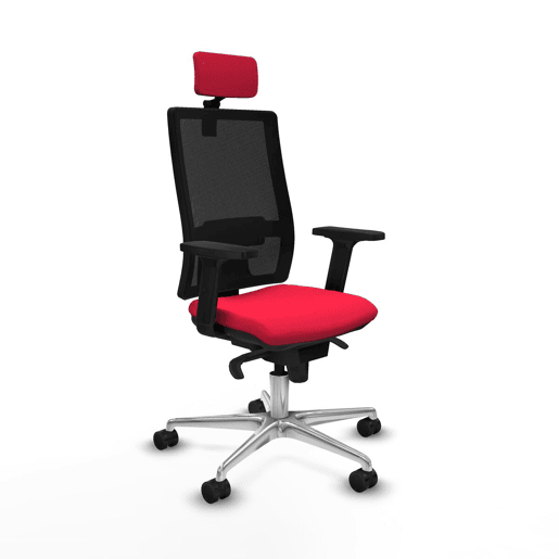 Cadeira de escritório com apoio para a cabeça Piqueras y Crespo 2D086N2 Vermelho