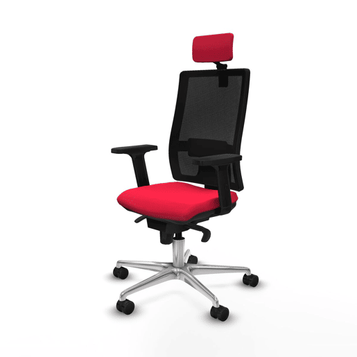 Cadeira de escritório com apoio para a cabeça Piqueras y Crespo 2D086N2 Vermelho