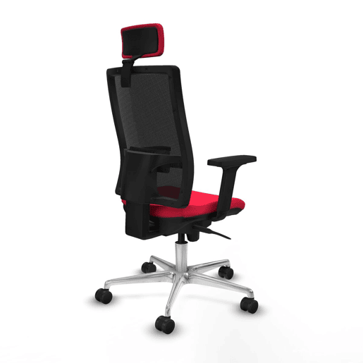 Cadeira de escritório com apoio para a cabeça Piqueras y Crespo 2D086N2 Vermelho