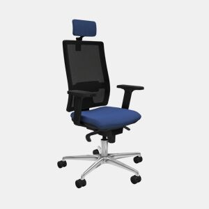 Cadeira de escritório com apoio para a cabeça Piqueras y Crespo 2D086N2 Azul Marinho