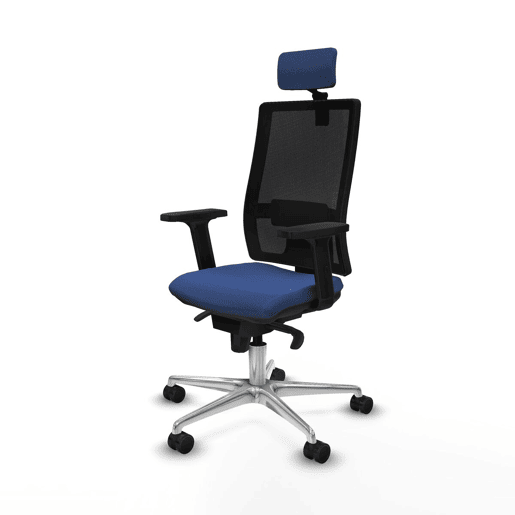 Cadeira de escritório com apoio para a cabeça Piqueras y Crespo 2D086N2 Azul Marinho