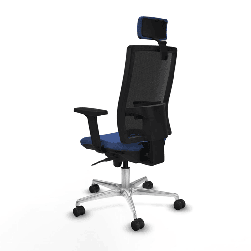 Cadeira de escritório com apoio para a cabeça Piqueras y Crespo 2D086N2 Azul Marinho