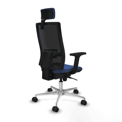 Cadeira de escritório com apoio para a cabeça Piqueras y Crespo 2D086N2 Azul Marinho