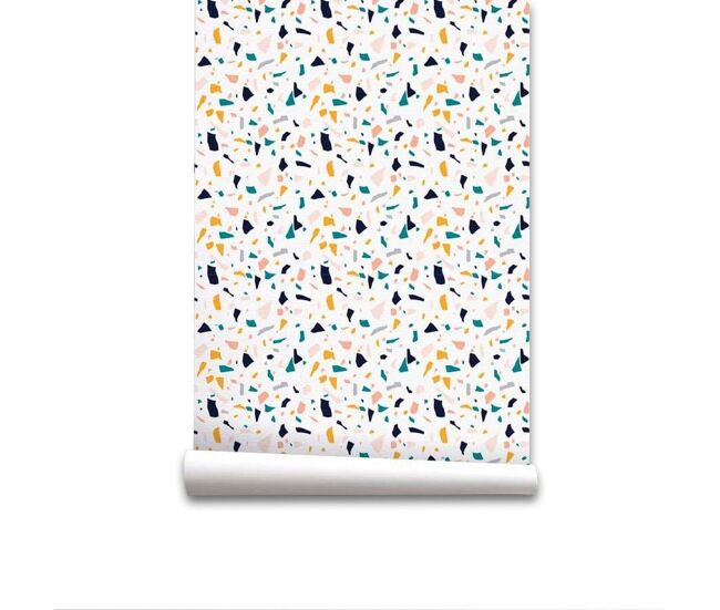 Papel pintado marble marble - multicolor - 1 rollo 55 x 300 cm