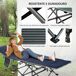 Cama de Camping Acero, Tela Oxford Outsunny Cama de Camping Acero, Tela Oxford Outsunny Azul