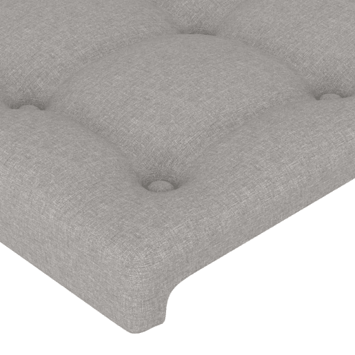 vidaXL Cabeceira cama c luzes LED tecido 100x5x118128cm cinza-claro vidaXL Cabeceira cama c luzes LED tecido 100x5x118128cm cinza-claro