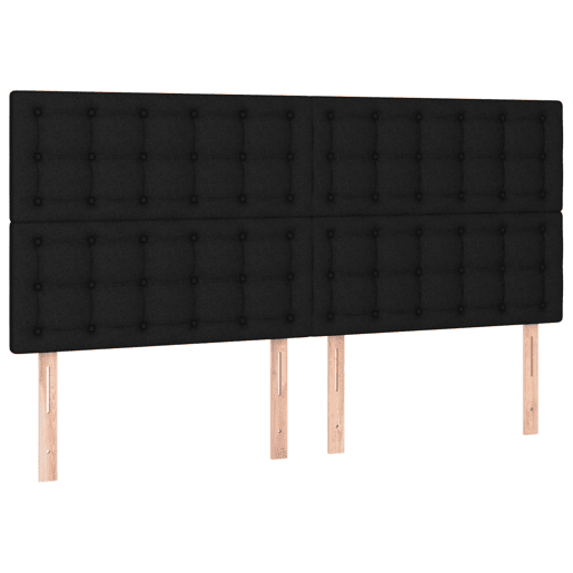 vidaXL Cabeceira de cama c luzes LED tecido 160x5x118128 cm preto vidaXL Cabeceira de cama c luzes LED tecido 160x5x118128 cm preto