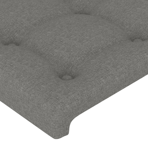 vidaXL Cabeceira de cama c LED tecido 90x5x118128 cm cinza-escuro