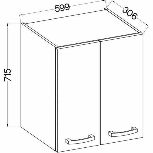 Armário Sonoma Eik 60 x 31,6 x 72 cm