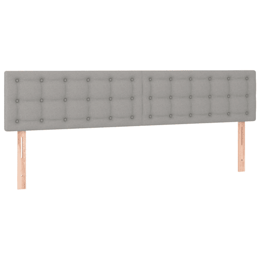 vidaXL Cabeceira de cama cluzes LED tecido 180x5x7888 cm cinza-claro