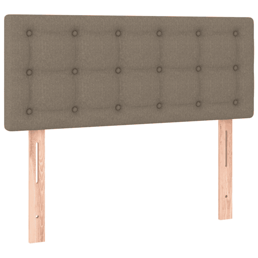 vidaXL Cabeceira cama luzes LED tecido 90x5x7888cm cinza-acastanhado vidaXL Cabeceira cama luzes LED tecido 90x5x7888cm cinza-acastanhado
