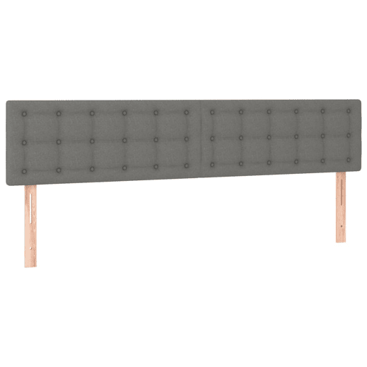 vidaXL Cabeceira de cama cluzes LED tecido 160x5x7888cm cinza-escuro vidaXL Cabeceira de cama cluzes LED tecido 160x5x7888cm cinza-escuro