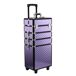 Maletín de Maquillaje Profesional Aluminio, ABS, Fieltro HOMCOM Maletín de Maquillaje Profesional Aluminio, ABS, Fieltro HOMCOM Violeta