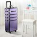 Maletín de Maquillaje Profesional Aluminio, ABS, Fieltro HOMCOM Maletín de Maquillaje Profesional Aluminio, ABS, Fieltro HOMCOM Violeta