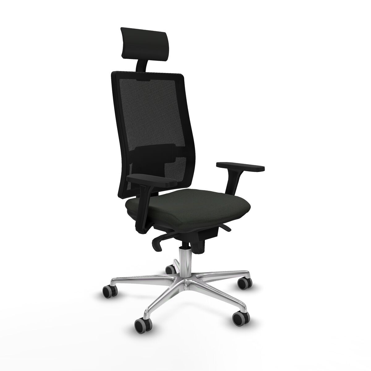 Silla de oficina con cabecero piqueras y crespo 3d086g1 negro