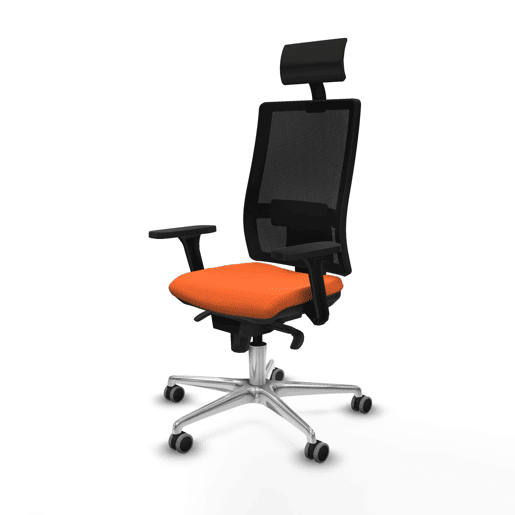 Cadeira de escritório com apoio para a cabeça Piqueras y Crespo 3D086G1 Laranja