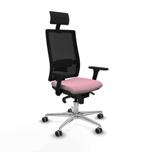 Cadeira de escritório com apoio para a cabeça Piqueras y Crespo 3D086G1 Cor de Rosa