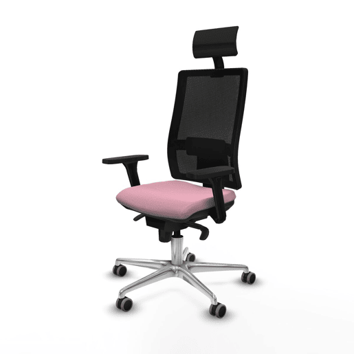 Cadeira de escritório com apoio para a cabeça Piqueras y Crespo 3D086G1 Cor de Rosa