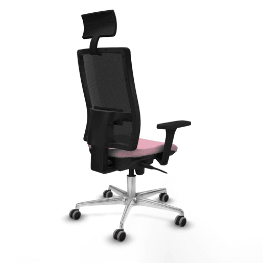 Cadeira de escritório com apoio para a cabeça Piqueras y Crespo 3D086G1 Cor de Rosa