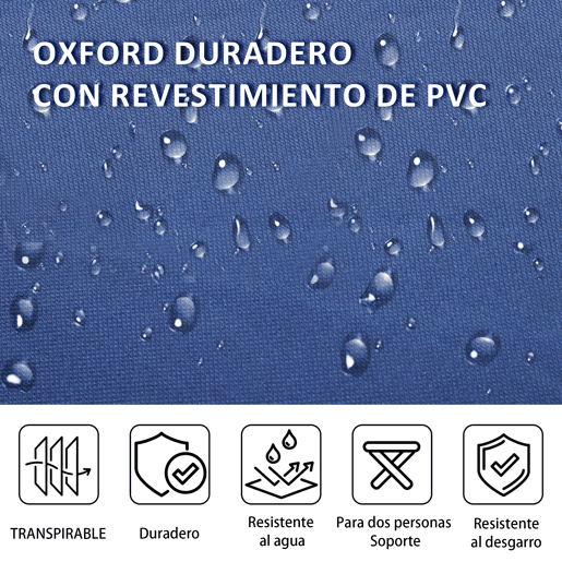 Outsunny Cama de Campismo Dobrável em Tecido Oxford 600D com 1 Bolso Lateral, Saco de Transporte e Estrutura de Aço, Suporta até 150 kg, Ideal para Praia e Caminhadas, 190x68x52 cm, Azul