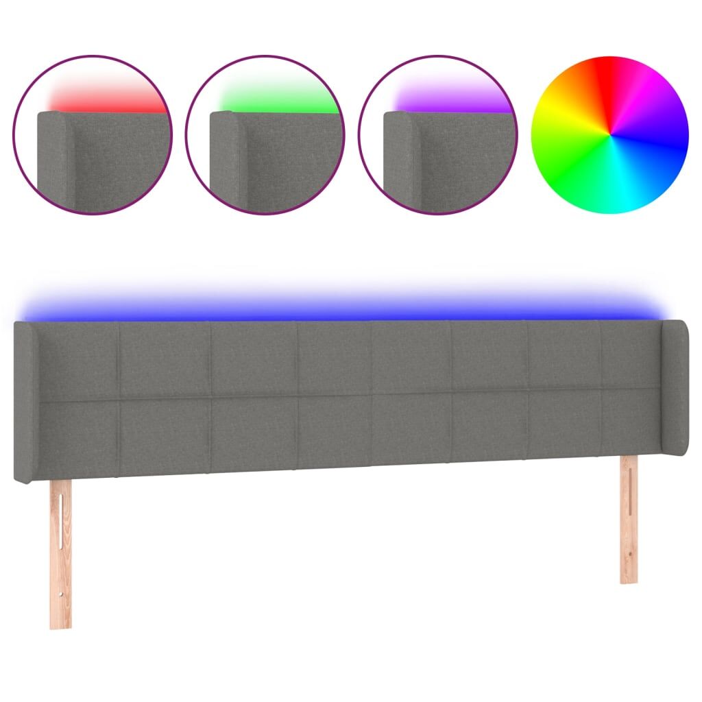 Cabecero Con Led 203 Gris Oscuro