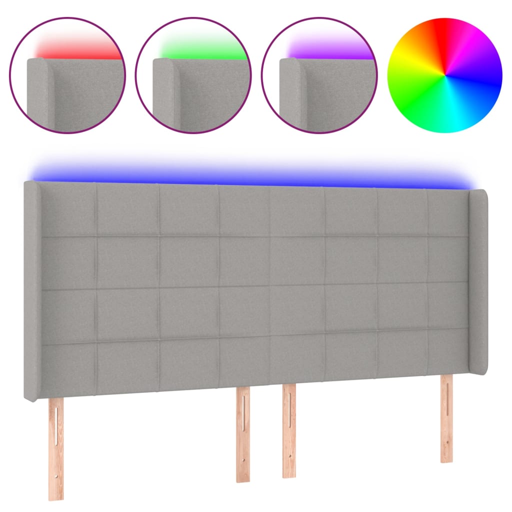 Cabecero Con Led 203 Gris Claro