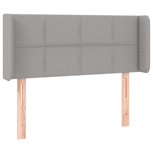 vidaXL Cabeceira de cama c luzes LED tecido 93x16x7888cm cinza-claro
