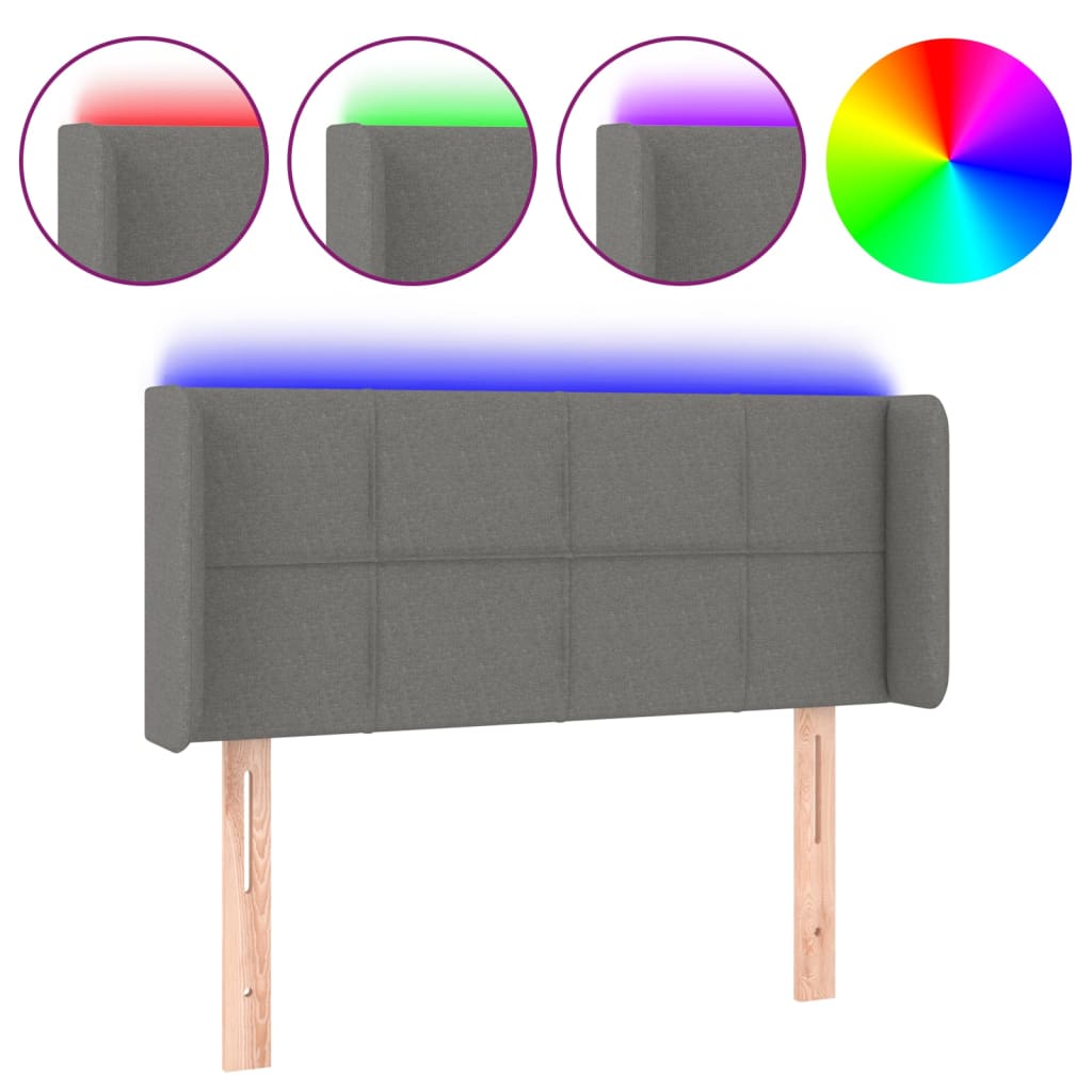 Cabecero Con Led 103 Gris Oscuro