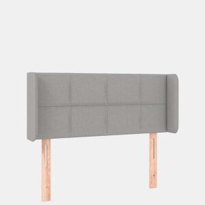 vidaXL Cabeceira cama c luzes LED tecido 103x16x7888 cm cinza-claro
