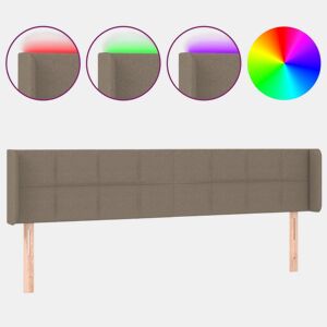 vidaXL Cabeceira de cama c luzes LED 163x16x7888cm cinza-acastanhado