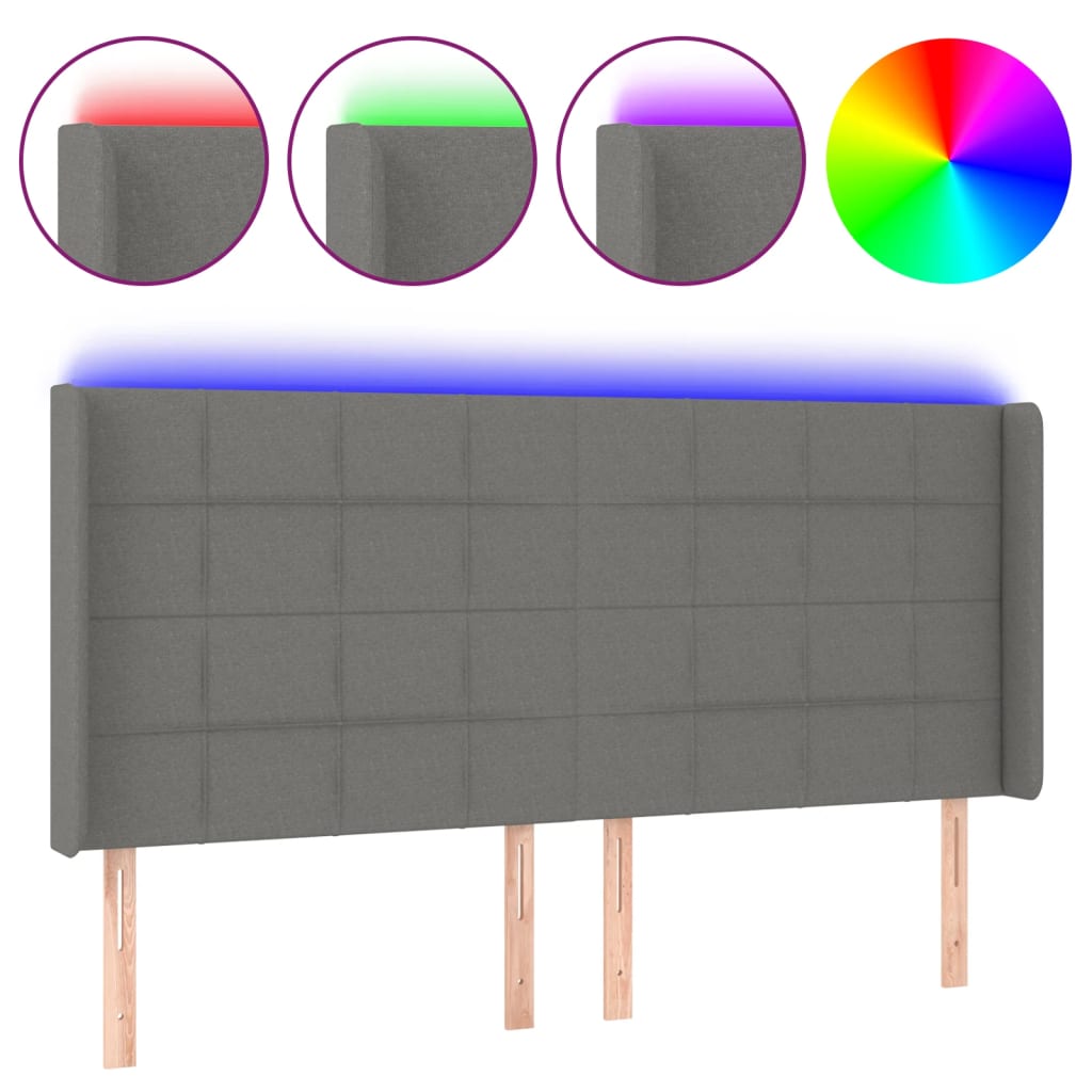Cabecero Con Led 203 Gris Oscuro
