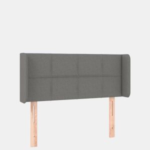 vidaXL Cabeceira cama c luzes LED tecido 93x16x7888cm cinza-escuro