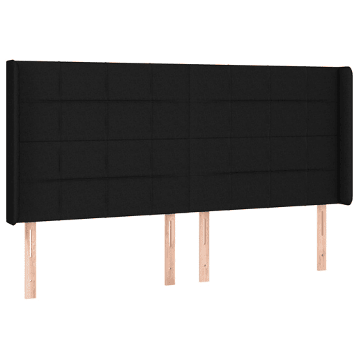 vidaXL Cabeceira de cama c luzes LED tecido 183x16x118128 cm preto vidaXL Cabeceira de cama c luzes LED tecido 183x16x118128 cm preto