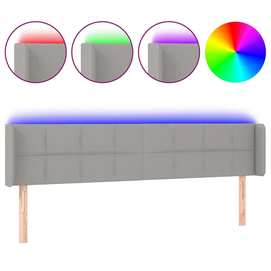 Cabecero Con Led 203 Gris Claro