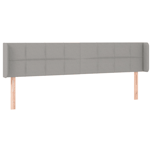 vidaXL Cabeceira cama c luzes LED tecido 203x16x7888 cm cinza-claro vidaXL Cabeceira cama c luzes LED tecido 203x16x7888 cm cinza-claro