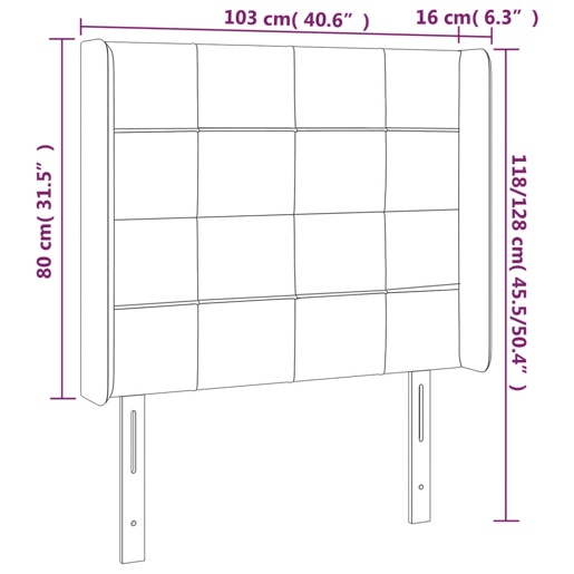 vidaXL Cabeceira de cama c luzes LED tecido 103x16x118128cm castanho vidaXL Cabeceira de cama c luzes LED tecido 103x16x118128cm castanho