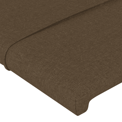 vidaXL Cabeceira de cama c luzes LED tecido 183x16x7888 cm castanho