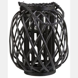 Lanterna MAURITIUS Madeira de salgueiro 30 cm Preto