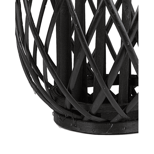 Lanterna MAURITIUS Madeira de salgueiro 40 cm Preto